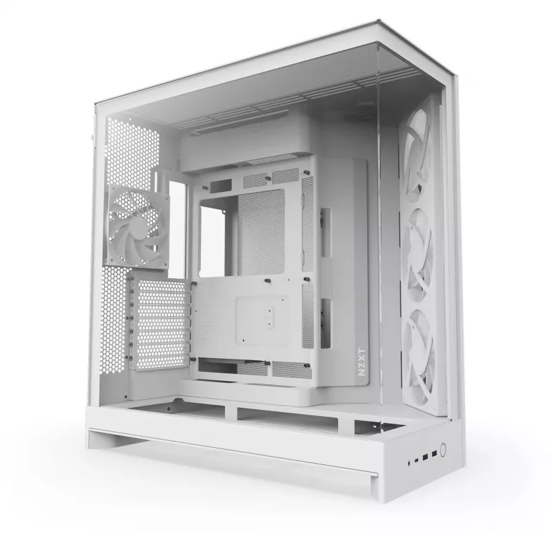 Case PC NZXT H9 Flow RGB midi tower bianco