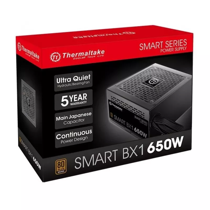 Alimentatore Thermaltake Smart BX1 PS-SPD-0650NNSABE-1 (650 W; attivo; 120 mm)