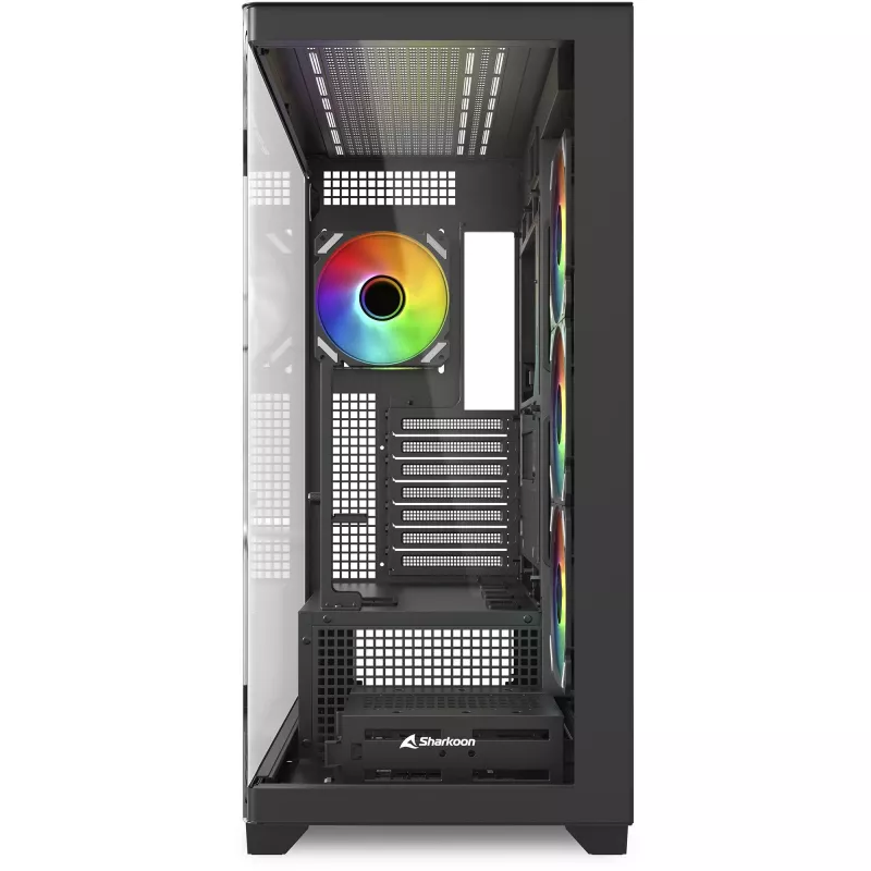 ELITE SHARK CA500, case tower nero, 2x vetro temperato