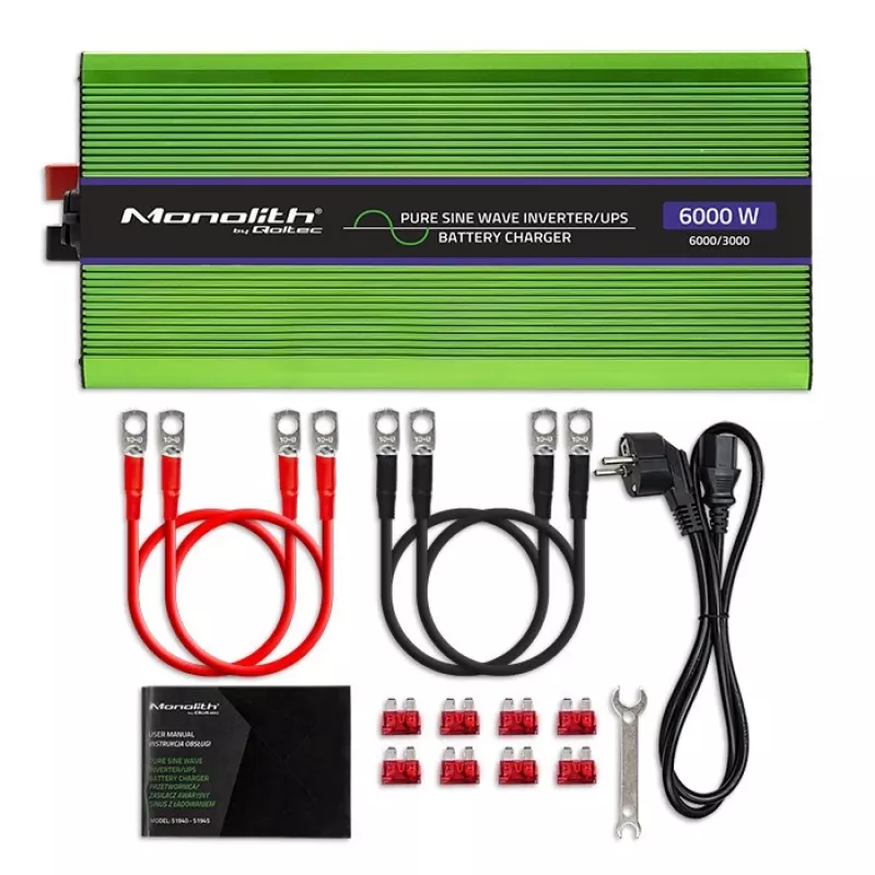 Inverter per auto Qoltec Monolith 6000 W Verde 12 V