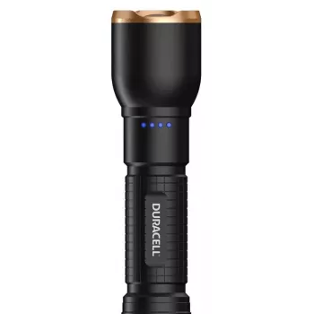 Torcia Duracell DF2500R — nera, torcia a mano ricaricabile