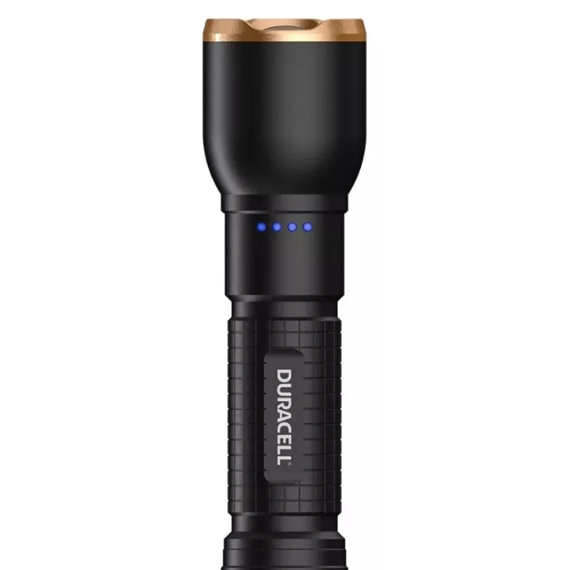 Torcia Duracell DF2500R — nera, torcia a mano ricaricabile