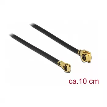 Delock 89647 cavo antenna, da MHF a MHF 4, 10 cm, nero