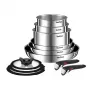 Set di pentole Tefal Ingenio Emotion L897SB74 — 11 pezzi, impilabile, antiaderente, acciaio inox, adatto al forno, Thermo-Spot