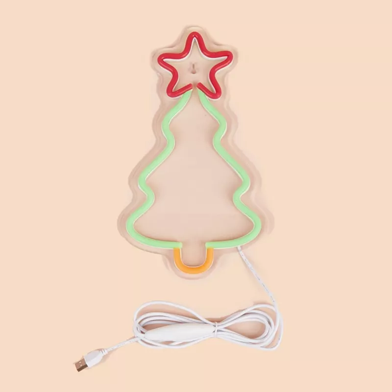 Manta SNL106MT luce LED a forma di albero di Natale in stile neon, alimentata via USB