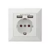 Presa di sicurezza da incasso Digitus DA-70613 con 2 porte USB