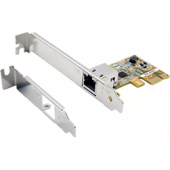 Exsys scheda Ethernet PCI-EXPRESS 1 porta incl. staffa Low Profile chipset Realtek - scheda di rete - PCI-Express
