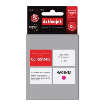 Cartuccia d'inchiostro Activejet ACC-551MN (sostituto per Canon CLI-551M; Supreme; 15 ml; magenta)