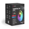 Dissipatore ad aria per CPU SAVIO SAVGCOVORTEXX2ARGB con 4 heatpipe, ventola ARGB 120 mm, nero