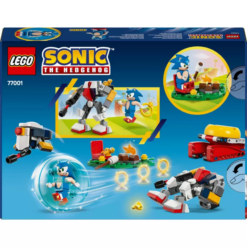 Giocattolo da costruzione LEGO Sonic the Hedgehog 77001 Campfire Showdown set di gioco, 177 pezzi, 1 minifigure, età 7+