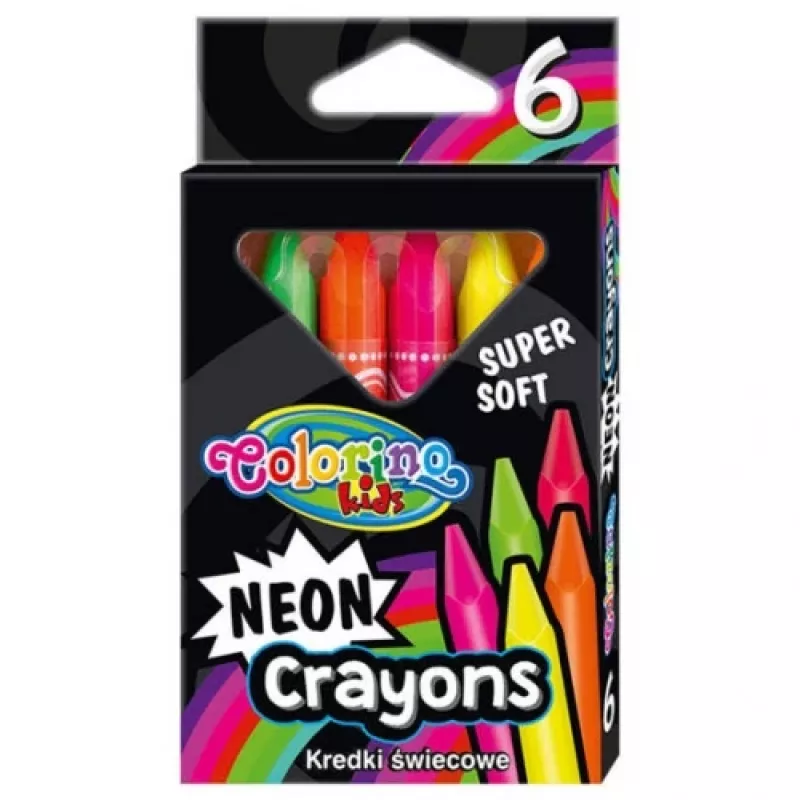 Pastelli a cera neon Colorino Kids 6 colori