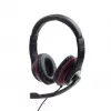 Headset gaming con filo GEMBIRD MHS-03-BKRD — binaurale, circumaurale, 3,5 mm, cavo 1,8 m, rosso/nero