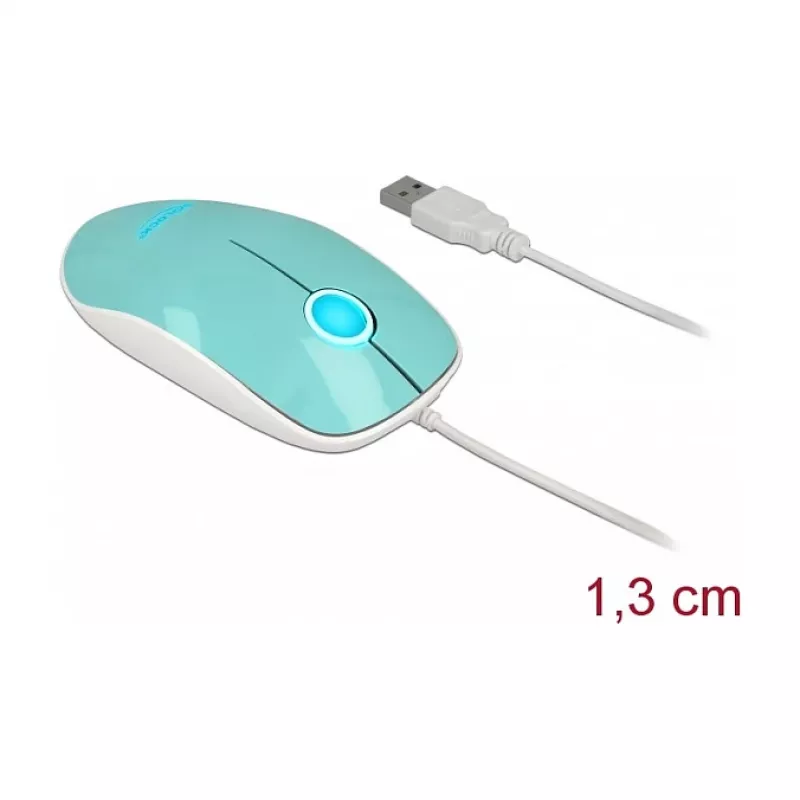 Mouse DeLOCK 12538 USB Type-A ottico ambidestro