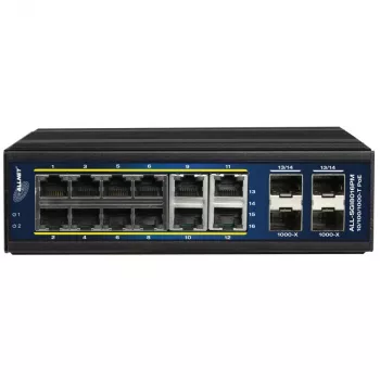 Switch managed ALLNET ALL-SGI8016PM L2+/L3 12x Gigabit Ethernet PoE