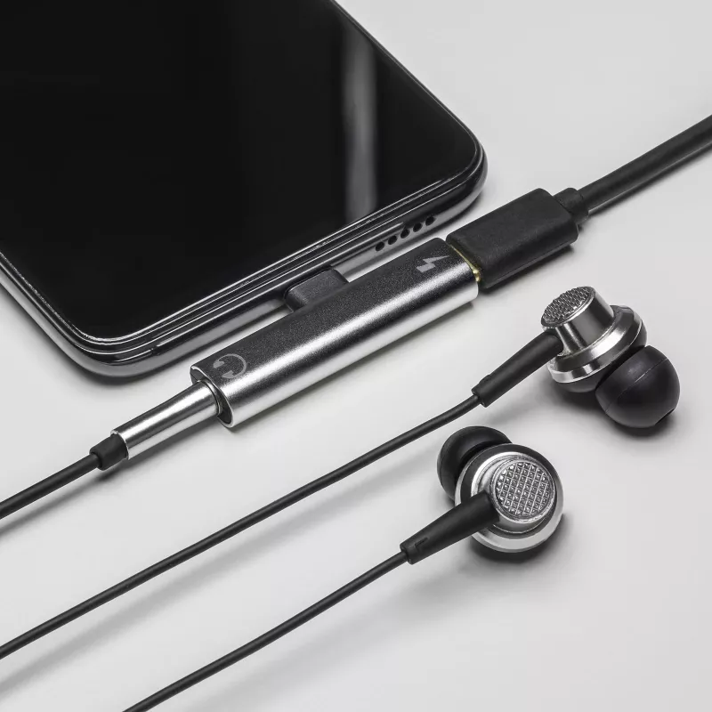 AKYGA AK-AD-71 adattatore USB-C maschio su USB-C femmina + jack 3,5 mm, DAC