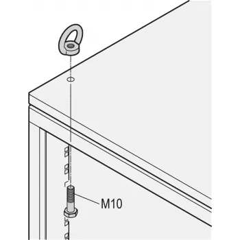 SCHROFF SET ANELLI DI SOLLEVAMENTO M10 4 PEZZI - accessorio per rack (20117080)