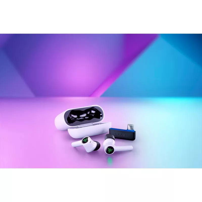 Cuffie Razer Hammerhead HyperSpeed wireless in-ear gaming Bluetooth bianco