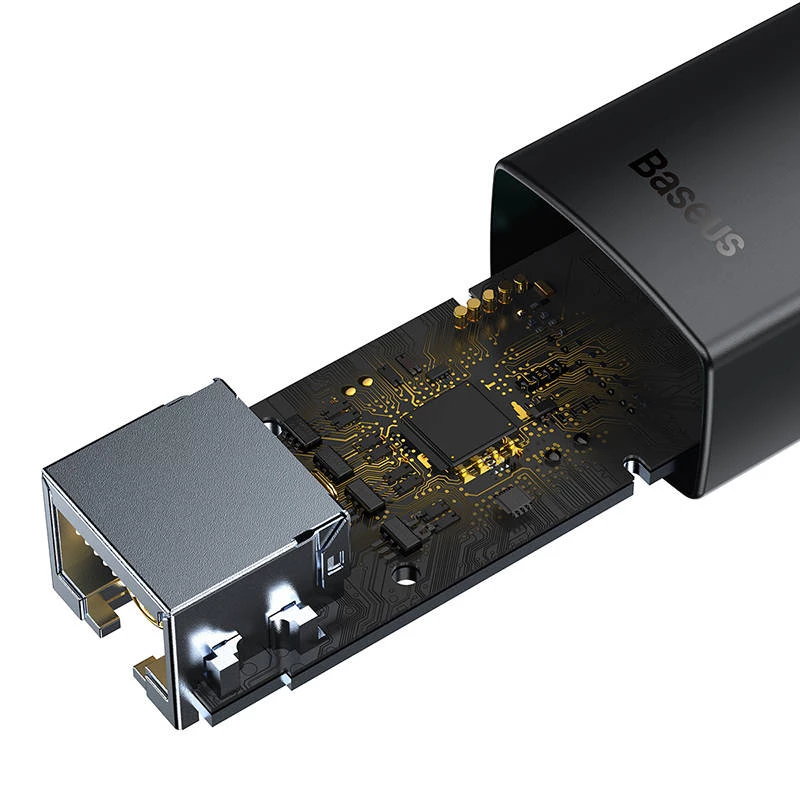 Baseus Lite Series adattatore di rete USB a RJ45, 100Mbit/s (nero)