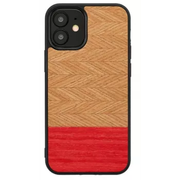 Custodia protettiva per cellulare Man and Wood per iPhone 12 mini – motivo spina di pesce azalea nero
