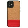 Custodia protettiva per cellulare Man and Wood per iPhone 12 mini – motivo spina di pesce azalea nero