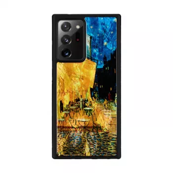 Custodia per cellulare iKins per Samsung Galaxy Note 20 Ultra — nero, design Café Terrace