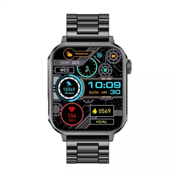 Smartwatch Colmi P80 acciaio nero con Bluetooth e cardiofrequenzimetro