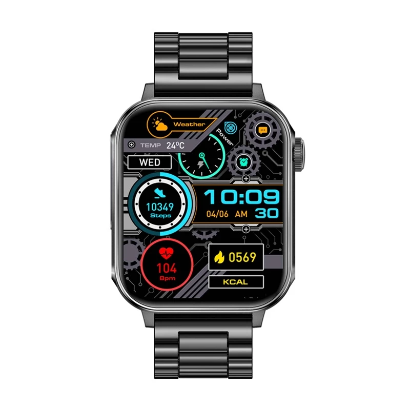 Smartwatch Colmi P80 acciaio nero con Bluetooth e cardiofrequenzimetro