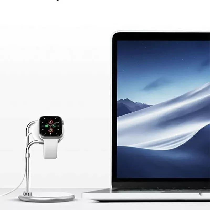 Supporto di ricarica per Apple Watch SAW-300 a induzione argento