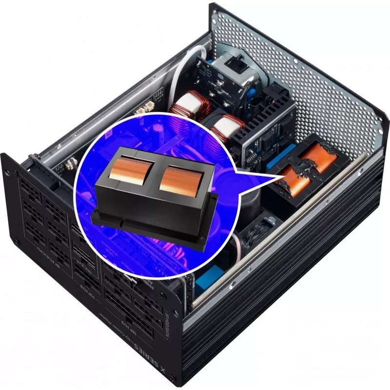 Alimentatore Cooler Master X Mighty Platinum 2000W 230V, ATX 24 poli, 80 PLUS Platinum, nero, ventola 12 cm