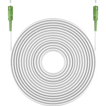 Goobay 59594 cavo in fibra ottica 1 m SC/APC FTTH OS2 bianco (59594)