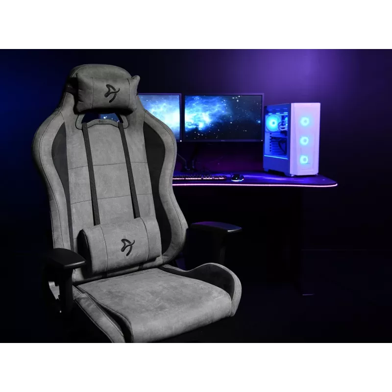 Sedia gaming Arozzi Torretta SuperSoft antracite – design ergonomico, braccioli regolabili, schienale reclinabile