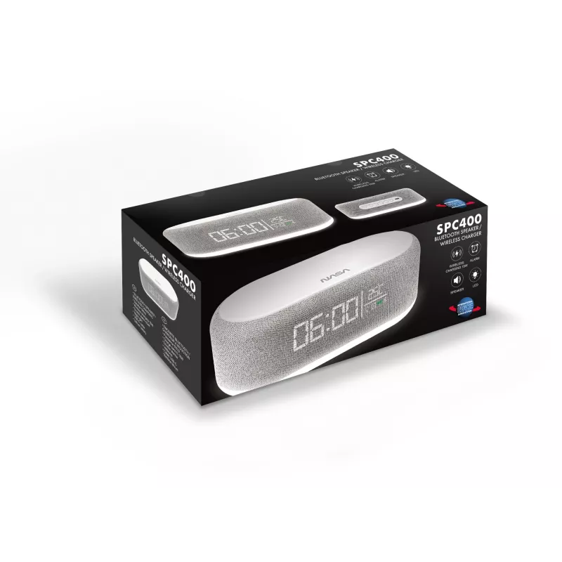 Altoparlante Bluetooth, sveglia e caricabatterie wireless Nasa SPC400