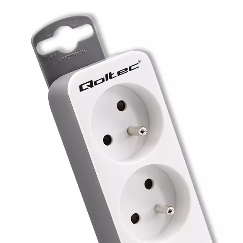 Prolunga elettrica Qoltec 50288 1,8 m 4 prese AC per interni bianco