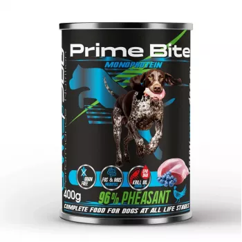 PRIME BITE Monoprotein Fagiano con Frutti di bosco - umido per cani - 400 g