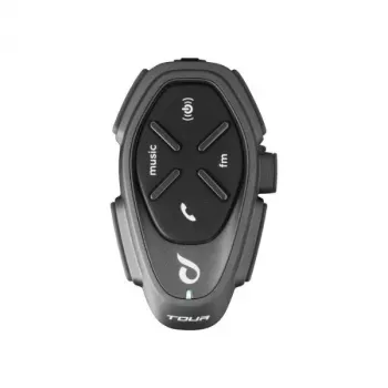 Intercom per moto INTERPHONE TOUR HD, 2 pz., Bluetooth 4.0, portata 1500 m, fino a 20 h di autonomia, nero