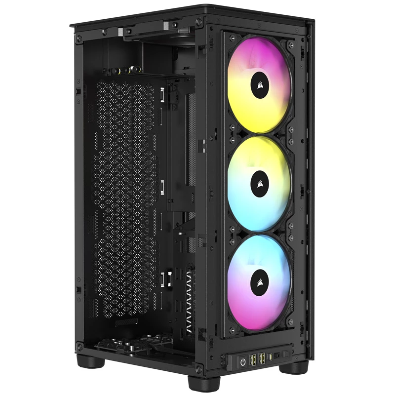 Corsair RGB AIRFLOW Case PC 2000D nero Mini-ITX incluso alimentatore No SFX