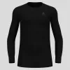 Odlo BL TOP girocollo manica lunga ACTIVE WARM ECO maglietta uomo, taglia M, nero