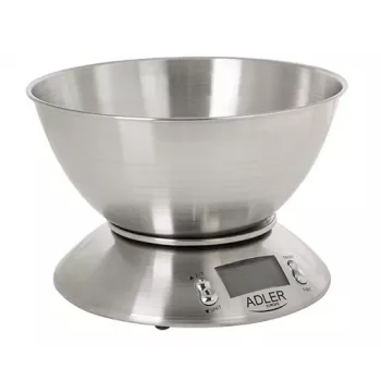 Adler AD 3134 Bilancia da cucina elettronica acciaio inox rotonda