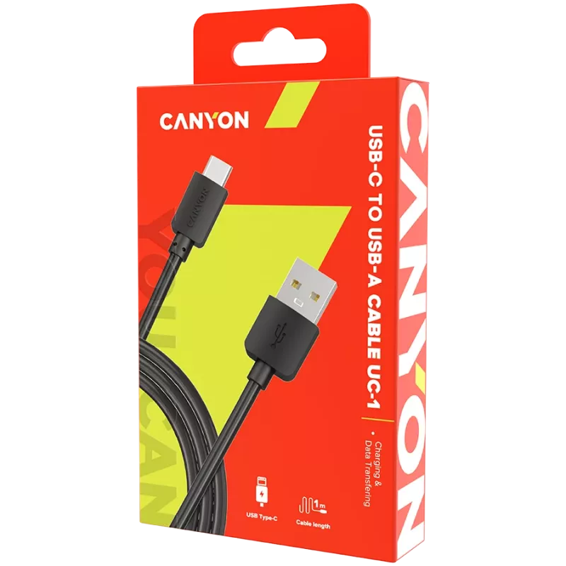 CANYON Cavo UC-1 USB-C 5W 1m Nero