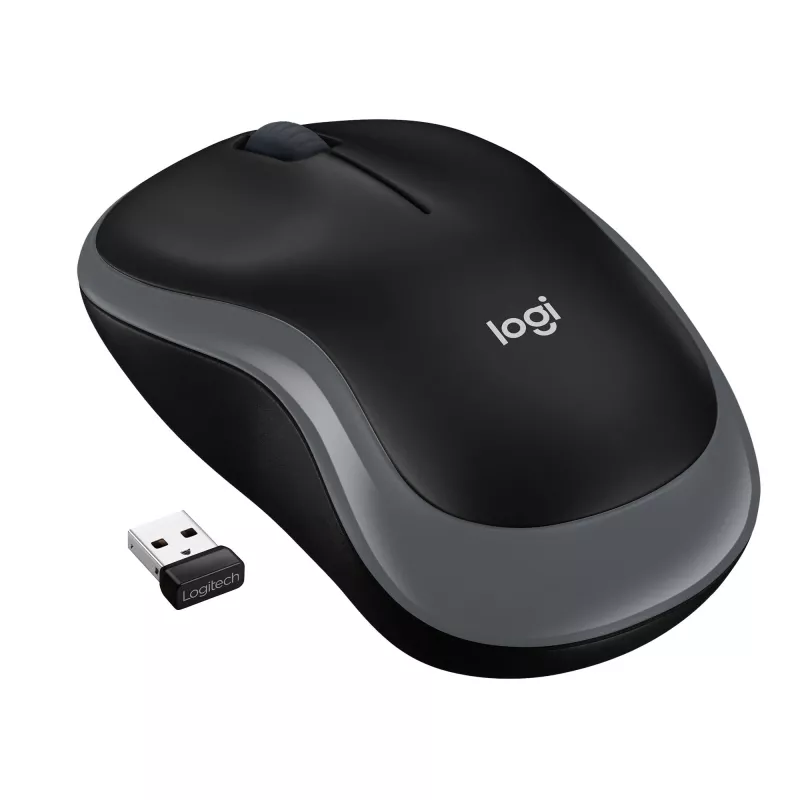 Logitech M185 mouse ottico wireless ambidestro grigio 910-002238