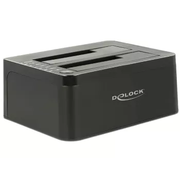 Delock docking station USB 3.0 dual per 2x SATA HDD / SSD con funzione di clonazione