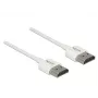 Cavo HDMI Delock High Speed con Ethernet, HDMI-A maschio – HDMI-A maschio, 2 m, 4K, 3D, 18 Gbps, sottile, triplo isolamento, bianco (85137)