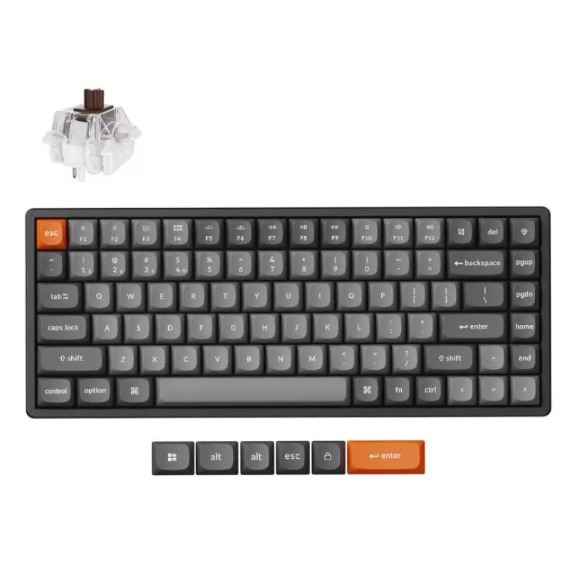 Tastiera Keychron K2 Max universale RF wireless QWERTY inglese nero grigio 75% meccanica