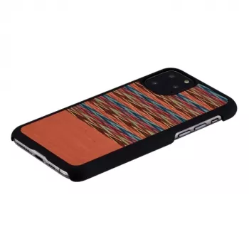 Custodia per smartphone man and wood per iPhone 11 Pro – motivo a quadri marrone con bordo nero