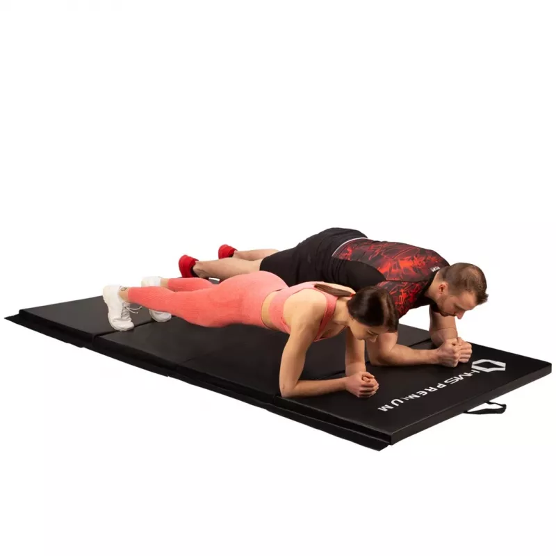 Tappetino ginnastica pieghevole nero HMS Premium MGS01