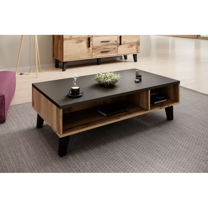 Cama LOTTA 110 Tavolino rovere Wotan/nero opaco