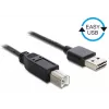 Cavo USB DeLOCK 1 m USB 2.0 A - B m/m nero