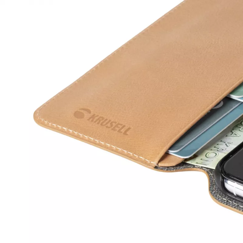 Custodia per cellulare Krusell Sunne per Apple iPhone 11 Pro Max — nude vintage, custodia folio con porta carte