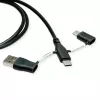 ROLINE cavo USB 2.0 Type-C ST/ST con adattatori di blocco dati A e C - cavo - digitale/dati