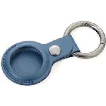 Custodia portachiavi per Apple AirTag TROIKA KR21-20/DB — custodia protettiva blu con anello portachiavi